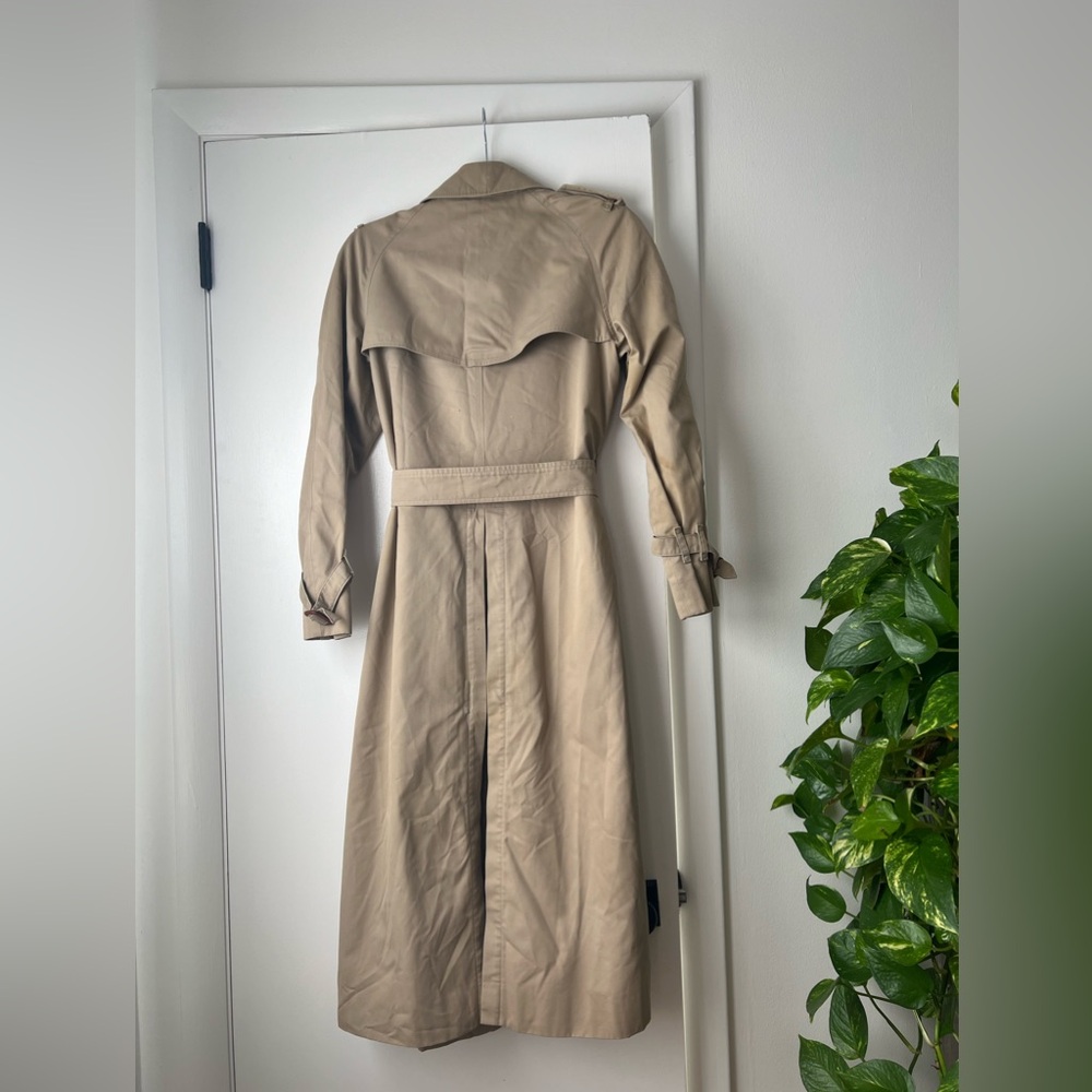 Burberry classic plaid long trench coat USA 8 - Picture 2 of 16